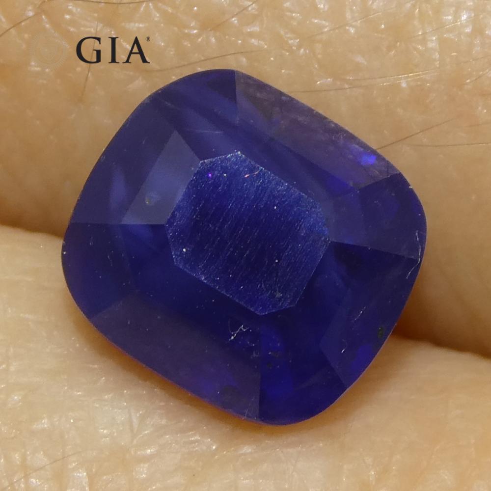 2.54ct Cushion Blue Sapphire GIA Certified Madagascar For Sale 8