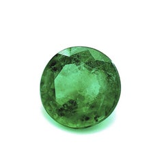 2.54ct Natural Deep Green Emerald Rare Loose Round Cut Loose Gemstone