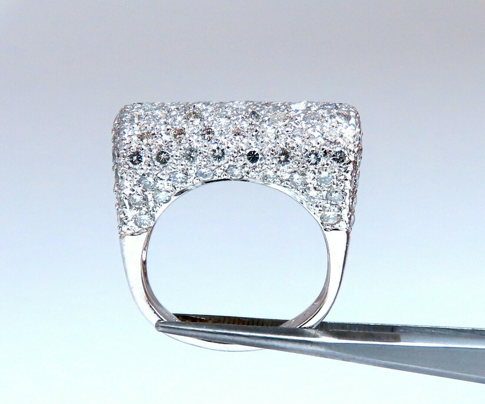 2,54 Karat natürliche Diamanten, gefalteter Ring, 18 Karat feines Deko-Perlen-Set in Pavéfassung (Art déco) im Angebot