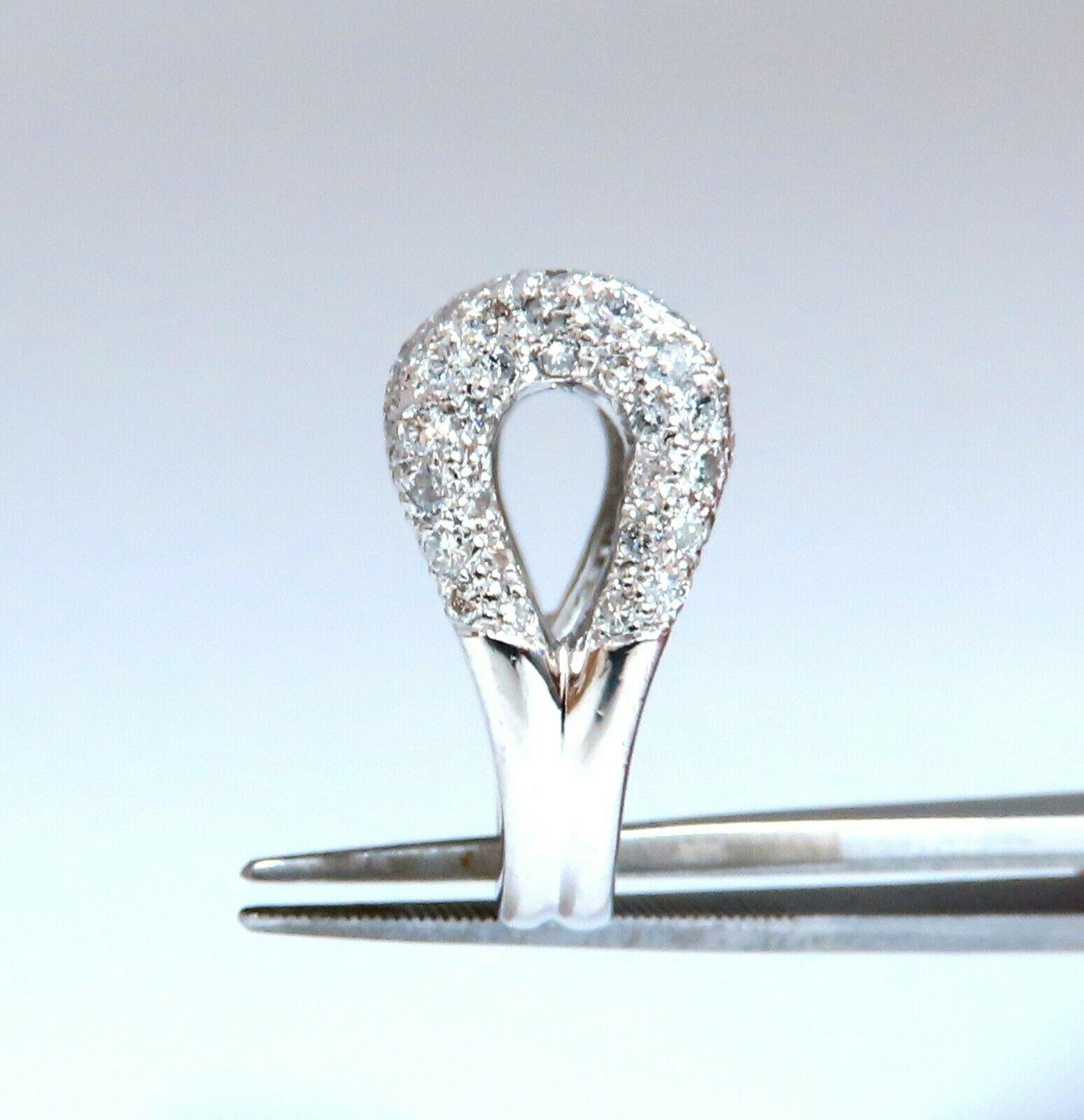 2,54 Karat natürliche Diamanten, gefalteter Ring, 18 Karat feines Deko-Perlen-Set in Pavéfassung (Rundschliff) im Angebot