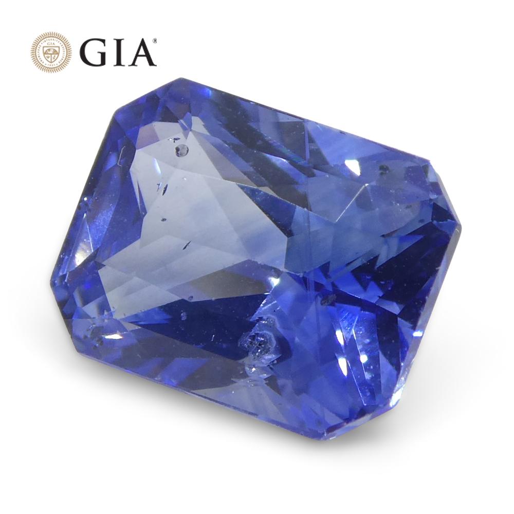 2.54ct Octagonal/Emerald Cut Blue Sapphire GIA Certified Sri Lanka   For Sale 4