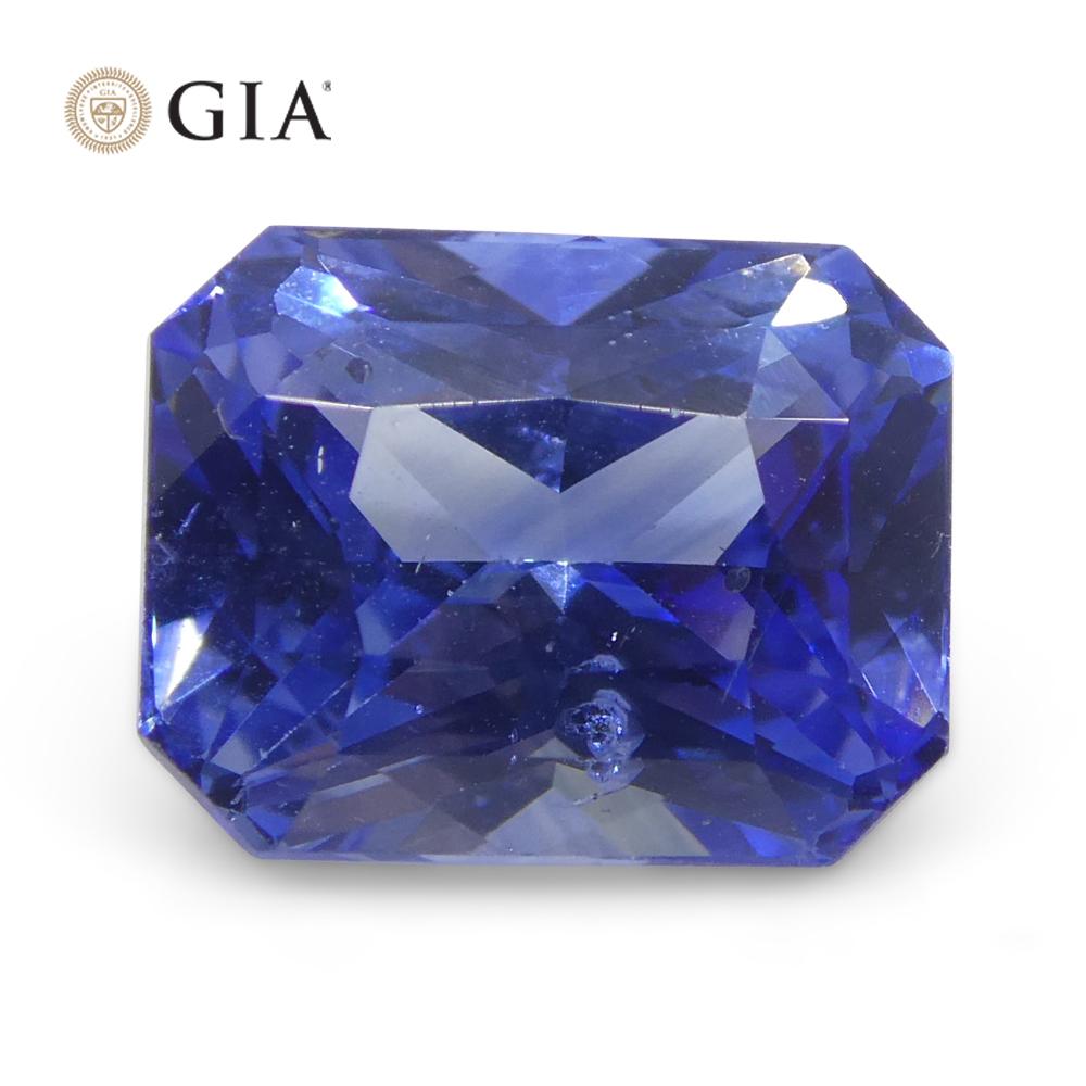 2.54ct Octagonal/Emerald Cut Blue Sapphire GIA Certified Sri Lanka   For Sale 6
