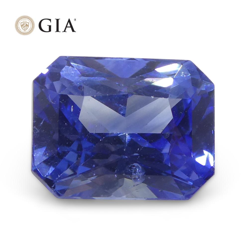 Women's or Men's 2.54ct Octagonal/Emerald Cut Blue Sapphire GIA Certified Sri Lanka   For Sale