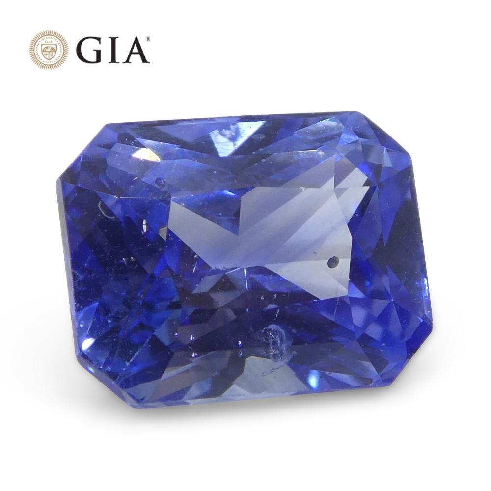 2.54ct Octagonal/Emerald Cut Blue Sapphire GIA Certified Sri Lanka   For Sale 1