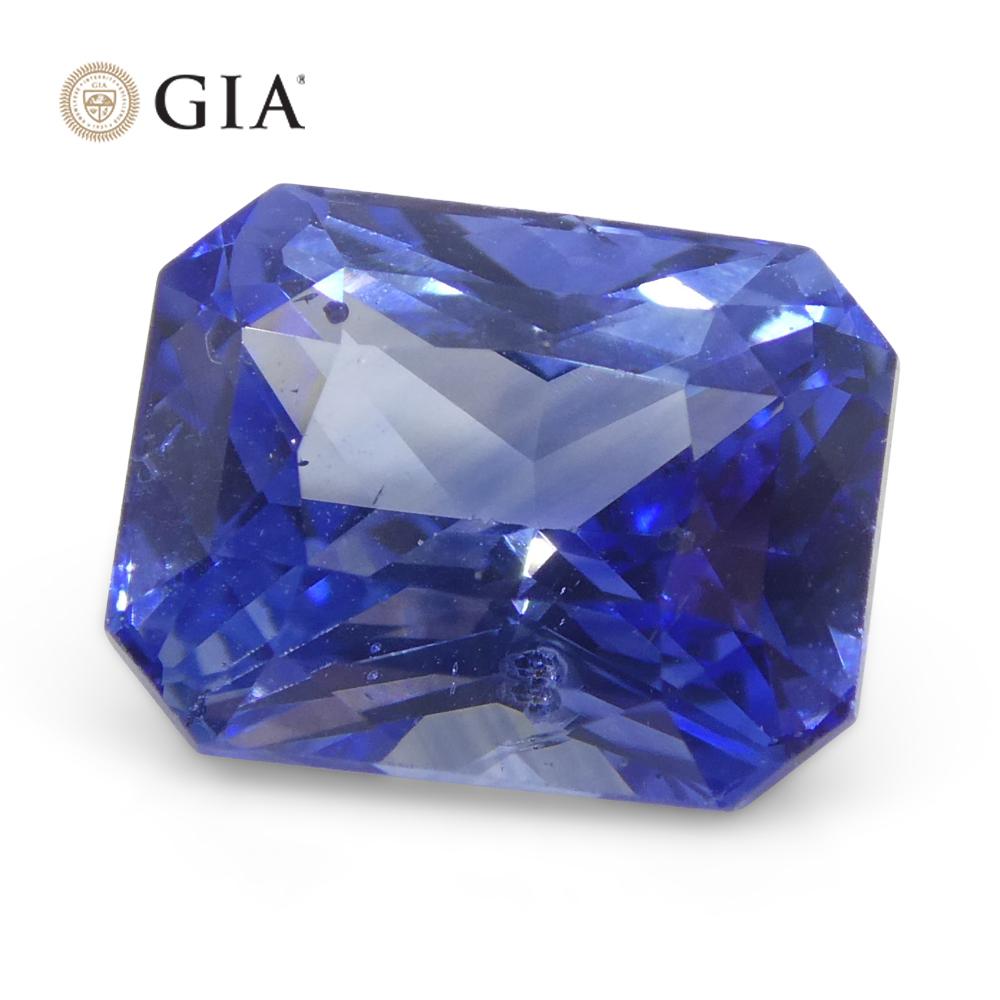 2.54ct Octagonal/Emerald Cut Blue Sapphire GIA Certified Sri Lanka   For Sale 2
