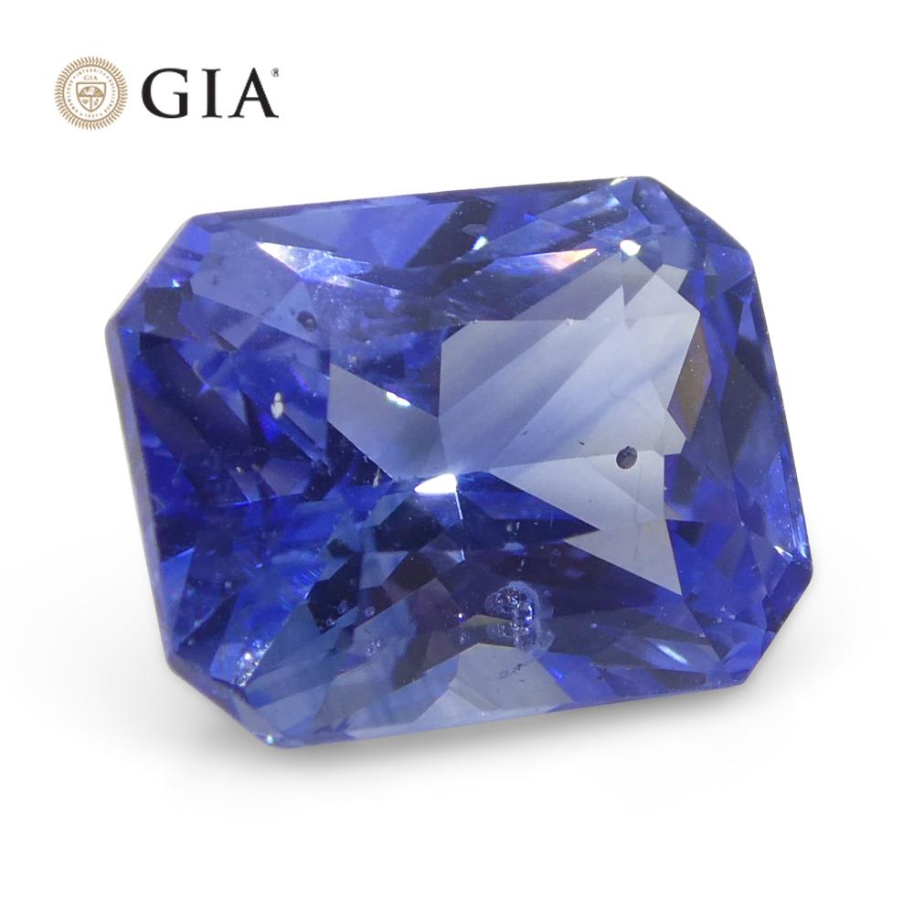 2.54ct Octagonal/Emerald Cut Blue Sapphire GIA Certified Sri Lanka   For Sale 3