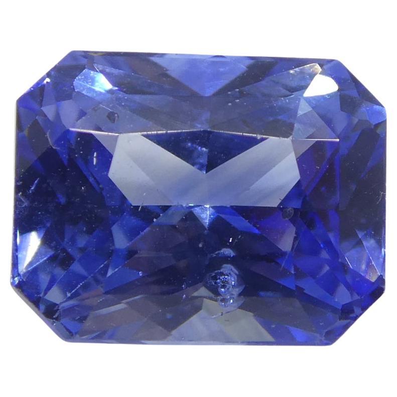 2.54 Karat Achteckiger/Blauer Saphir im Smaragdschliff GIA zertifiziert Sri Lanka  
