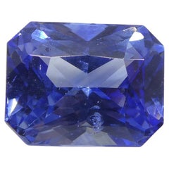 2.54 Karat Achteckiger/Blauer Saphir im Smaragdschliff GIA zertifiziert Sri Lanka  
