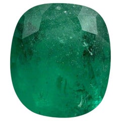 Esmeralda colombiana verde intenso de 2,55 quilates - 9x8 Gema auténtica talla cojín Mayo