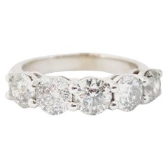 2.55 Carat Diamond Band White Gold 14 Karat 2.55 Carat Diamond Band White Gold 14 Karat