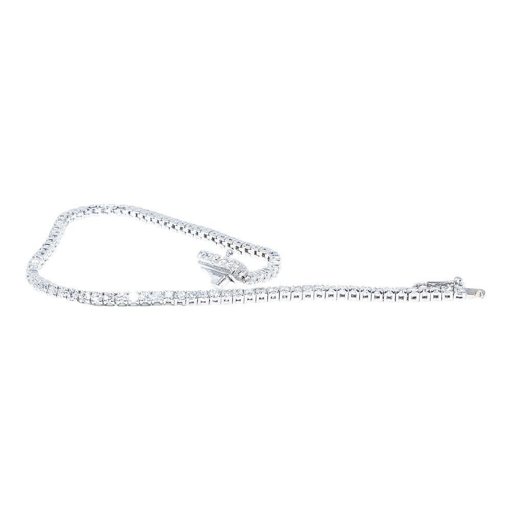 2.55 Carat Diamond Tennis Bracelet In New Condition In Miami, FL