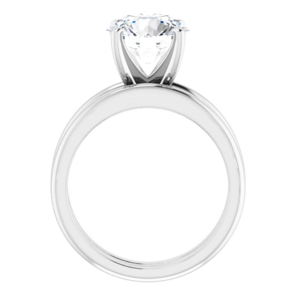 Round Cut 2.54 Carat G.I.A. Certified Round Brilliant Engagement Ring, SI1