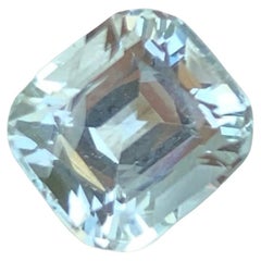 2.55 Carat Loose Light Blue Aquamarine Stone Cushion Cut Natural Pakistani Gem