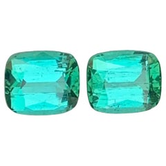 2.55 Carat Natural Blue Green Tourmaline Pair Loose Gemstone For Earrings