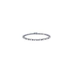 2.55 Carat Natural Diamond Bracelet 14K White Gold 7''