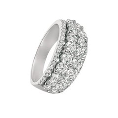 2.55 Carat Natural Diamond Ring Band G SI 14 Karat White Gold