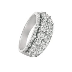 2.55 Carat Natural Diamond Ring Band G SI 14 Karat White Gold