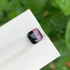 2.55 Carat Natural Loose Bi Colour Tourmaline Cushion Shape Gem For Ring
