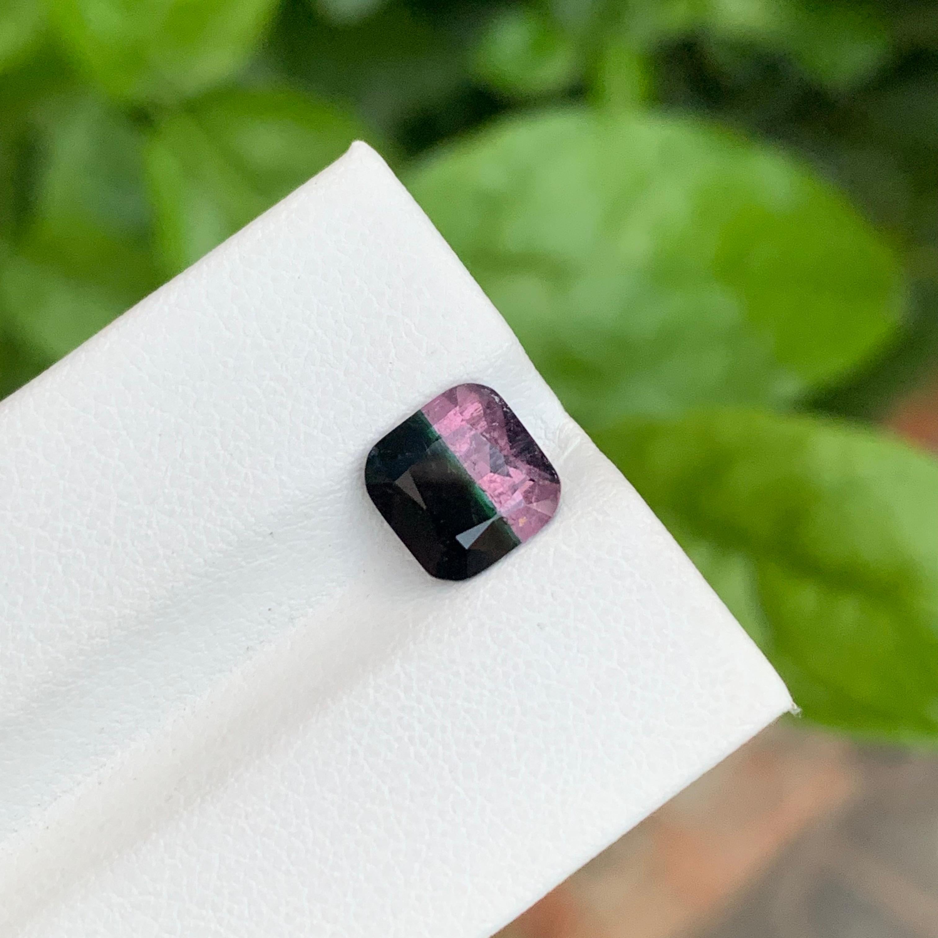 Femenino o masculino 2,55 quilates de turmalina bicolor natural suelta en forma de cojín para anillo en venta