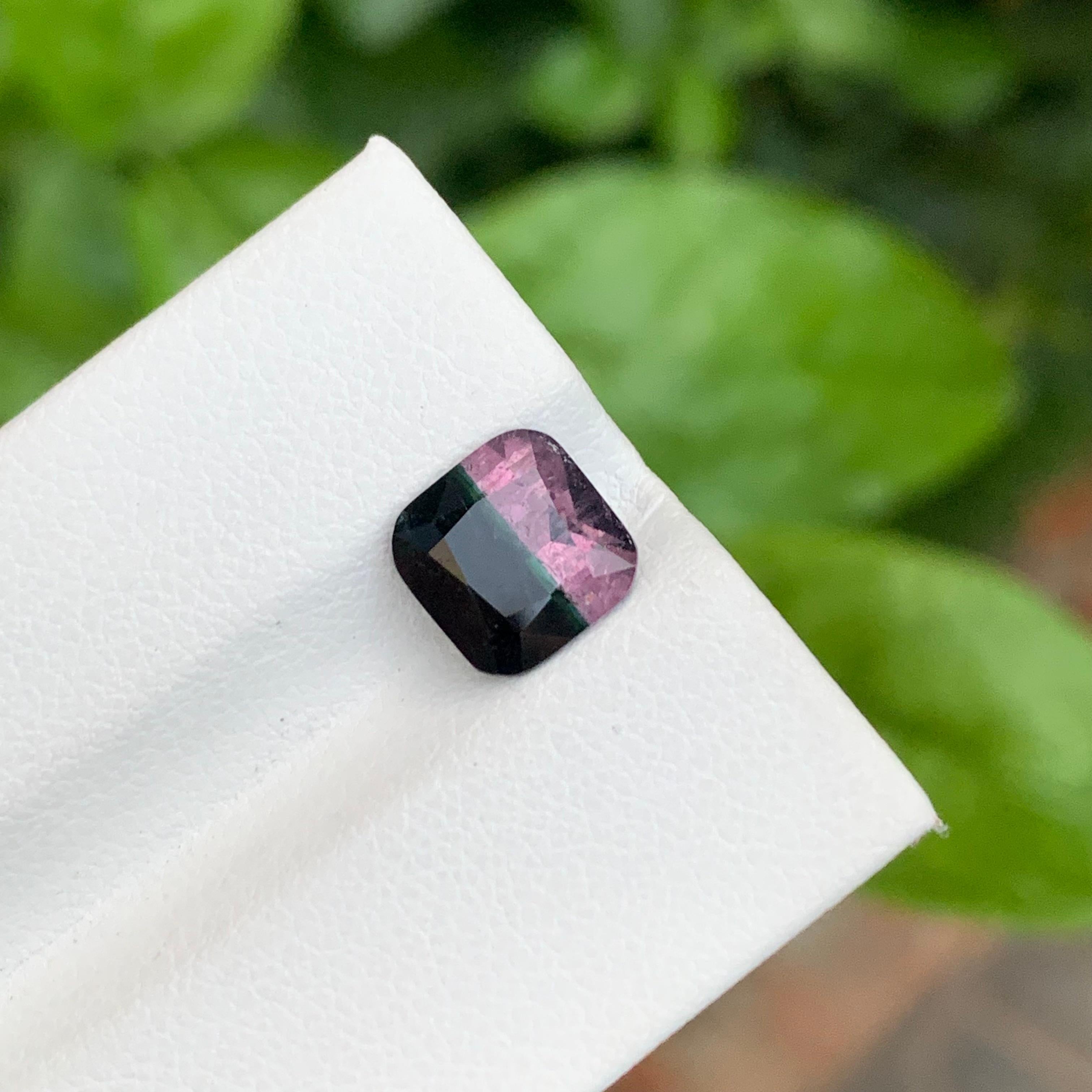 2,55 quilates de turmalina bicolor natural suelta en forma de cojín para anillo en venta 1