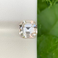 2.55 Karat Natürlicher loser heller Goldtopas Stein Asscher Schliff Pakistanischer Edelstein