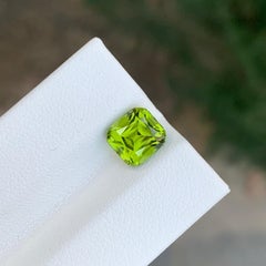 2.55 Carat Natural Loose Peridot Cushion Shape Gemstone