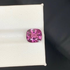 2.55 Carat Natural Loose Purplish Pink Spinel Stone Cushion Cut Burmese Gemstone