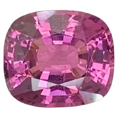2.55 Carat Natural Loose Purplish Pink Spinel Stone Cushion Cut Burmese Gemstone