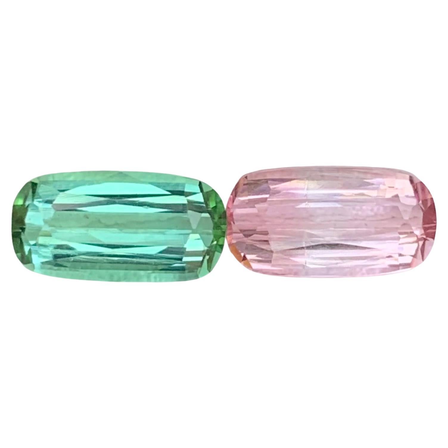 2.55 Carat Natural Loose Reverse Pair Tourmaline Long Oval Shape Gemstone For Sale