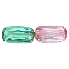 2.55 Carat Natural Loose Reverse Pair Tourmaline Long Oval Shape Gemstone