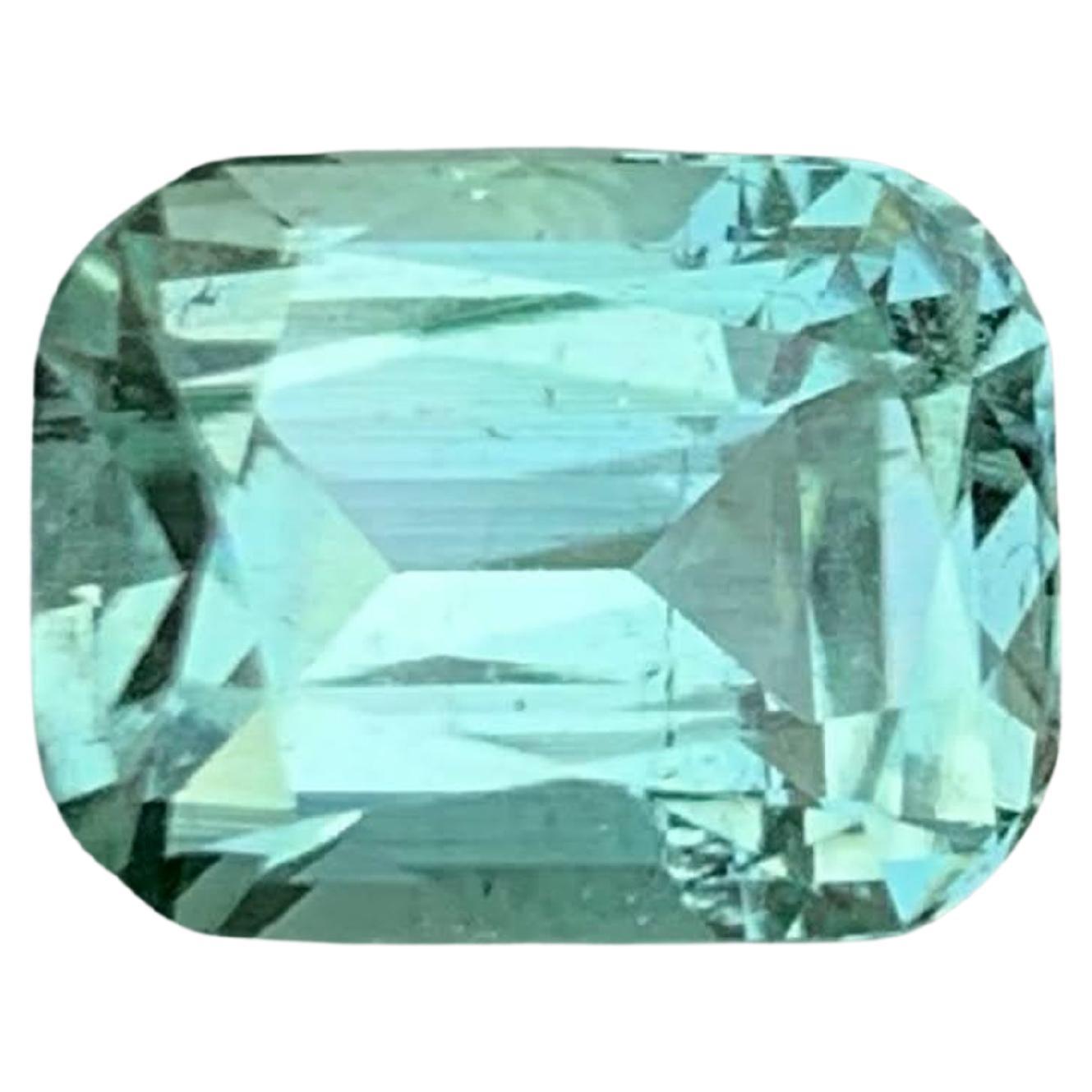 2.55 Carat Natural Loose Seafoam Color Tourmaline Cushion Cut Afghan Gemstone (pierre précieuse afghane)