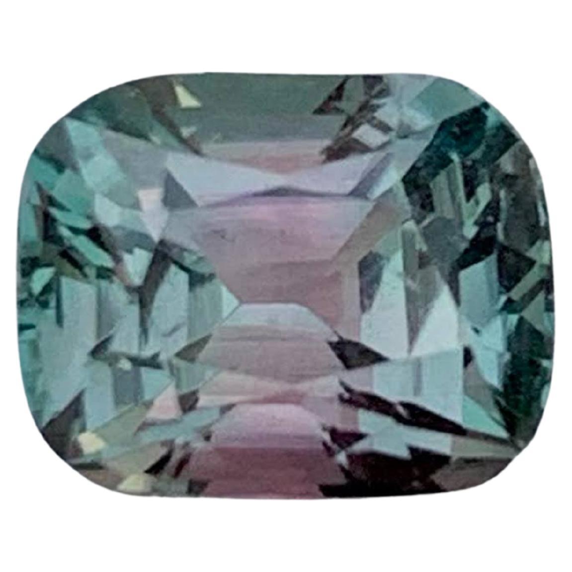 2.55 Carat Natural Loose Unique Bi Color Tourmaline Cushion Cut Africa Gemstone
