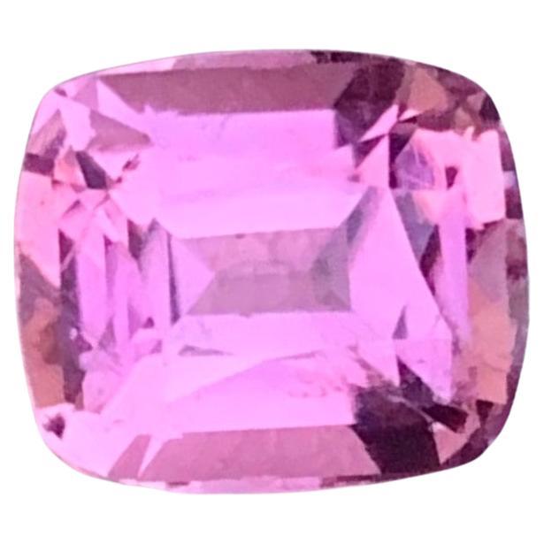 2.55 Carat Natural Soft Baby Pink Tourmaline Cushion Shape from Afghan Mine For Sale