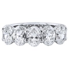 2.55 Carat Oval Diamond Band Ring
