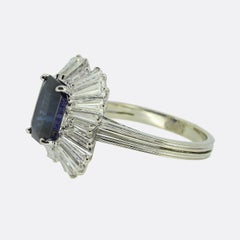 2.55 Carat Sapphire and Diamond Ballerina Ring