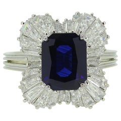 Anillo Bailarina de Zafiro y Diamantes de 2,55 Quilates