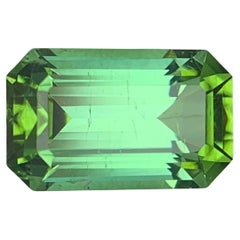2.55 Carats Natural Loose Bluish Green Tourmaline Emerald Cut