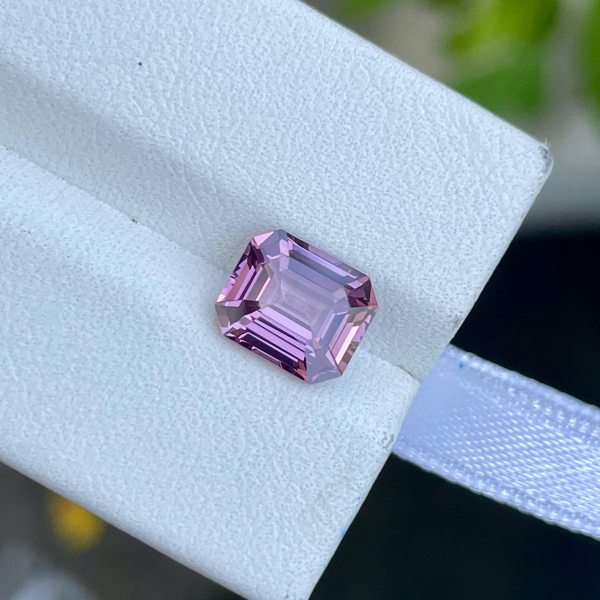 Weight 2.55 Carats
Dimensions 8.5x7.3x4.5 mm
Treatment None
Clarity Loop Clean
Origin Burma
Shape Octagon
Cut Emerald




Pink Spinel, a captivating gemstone that exudes grace and sophistication. This natural Brumes gemstone, boasting a substantial
