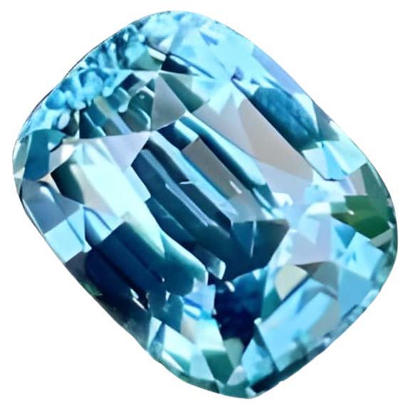 2.55 Carats Vivid Blue Loose Spinel Stone Cushion Cut Natural Tanzanian Gemstone For Sale