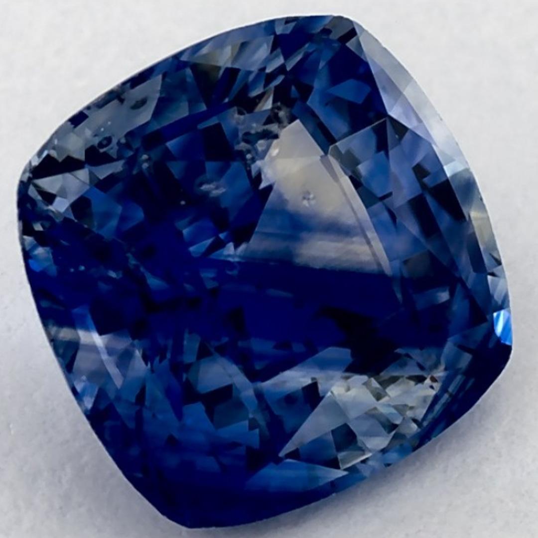 2.55 Karat Blauer Saphir Cushion Loser Edelstein (Kissenschliff) im Angebot