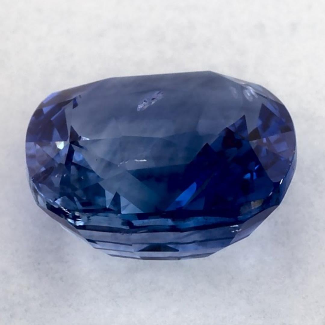 2.55 Ct Blue Sapphire Cushion Loose Gemstone In New Condition For Sale In Fort Lee, NJ