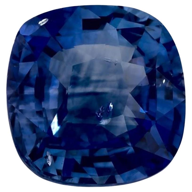 2.55 Ct Blue Sapphire Cushion Loose Gemstone For Sale