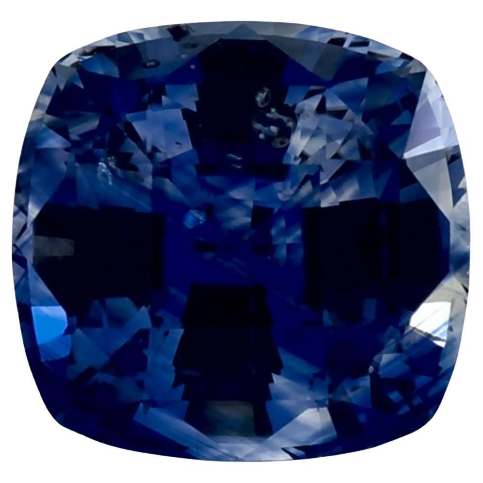 2.55 Karat Blauer Saphir Cushion Loser Edelstein