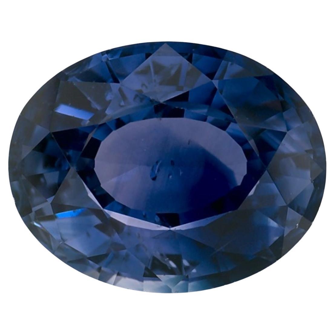 2.55 carati di zaffiro blu ovale sfuso in vendita