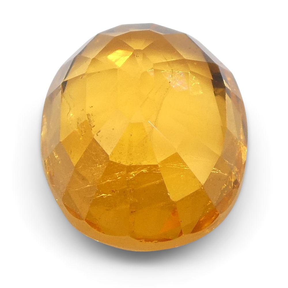 Brilliant Cut 2.55 Ct Oval Vivid Fanta Orange Spessartite / Spessartine Garnet For Sale