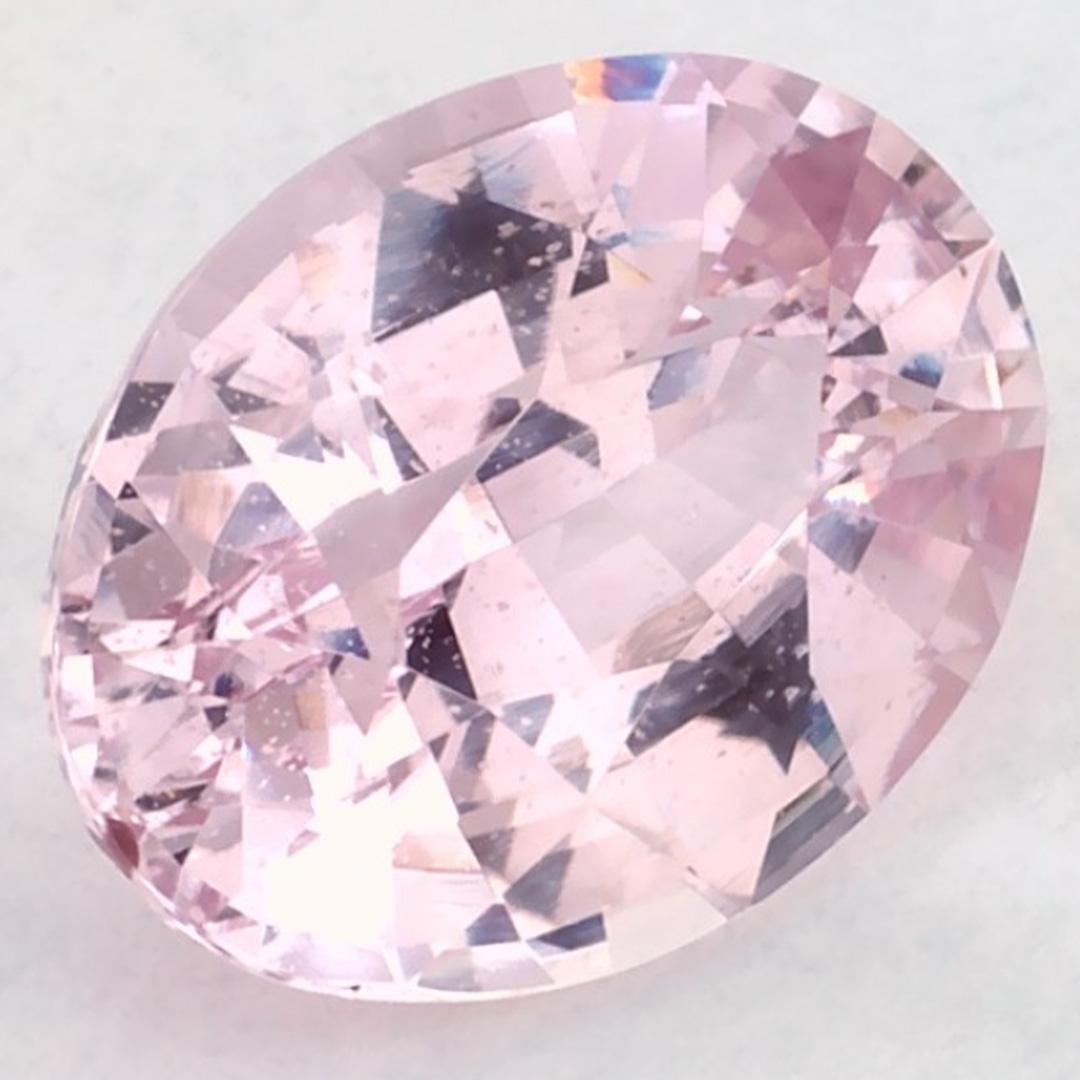 Taglio ovale 2.55 carati di zaffiro rosa ovale sfuso in vendita