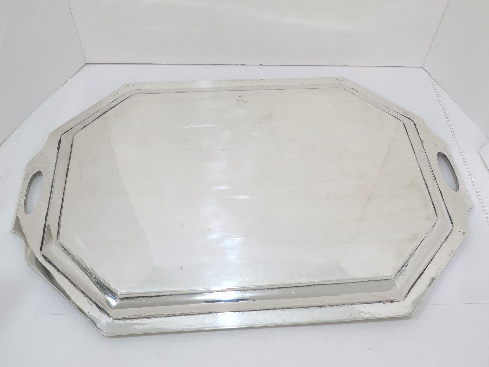 American 25.5 in - Sterling Silver Durgin Antique Octagonal Tray