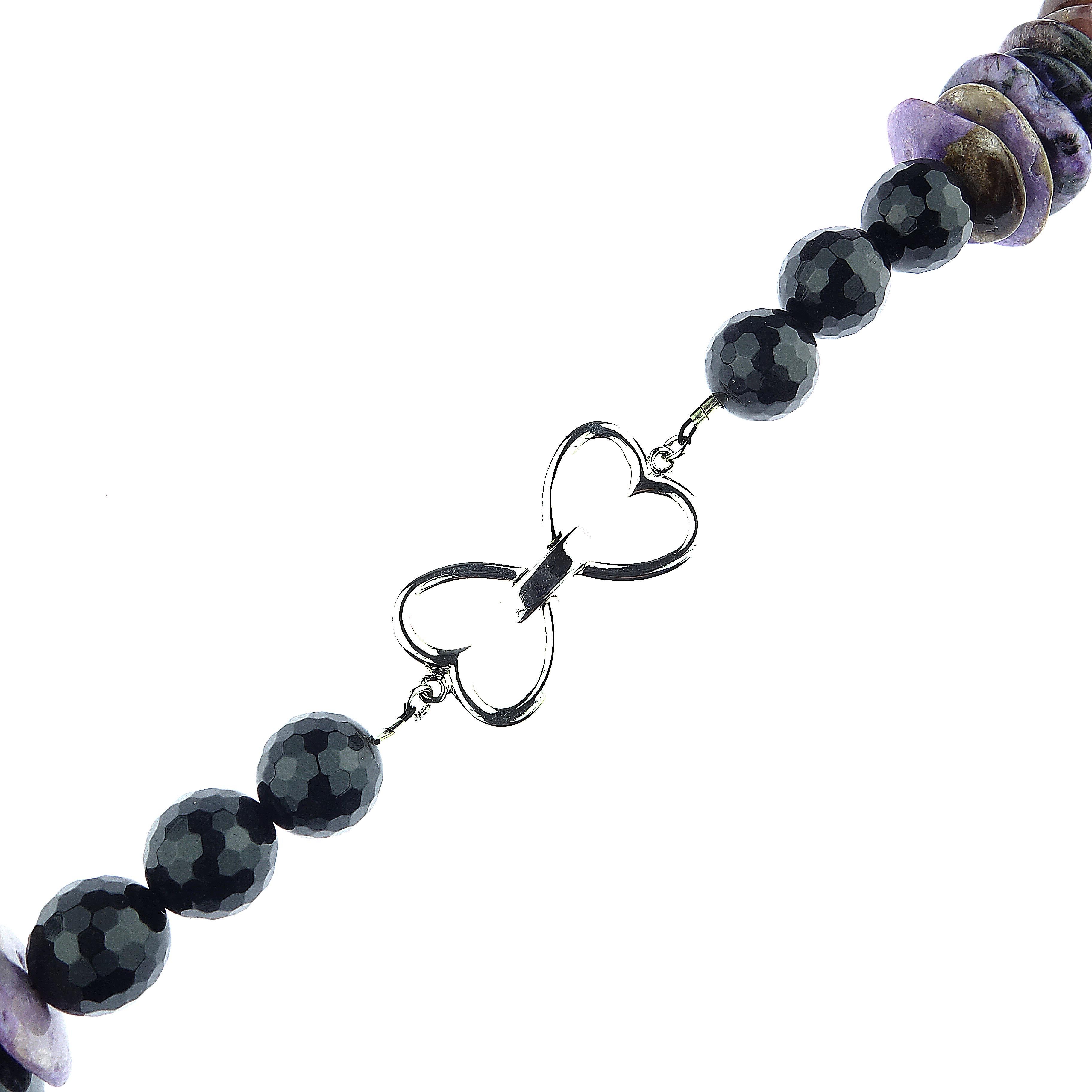 Artisan AJD Handmade, Purple Charoite Slice Necklace