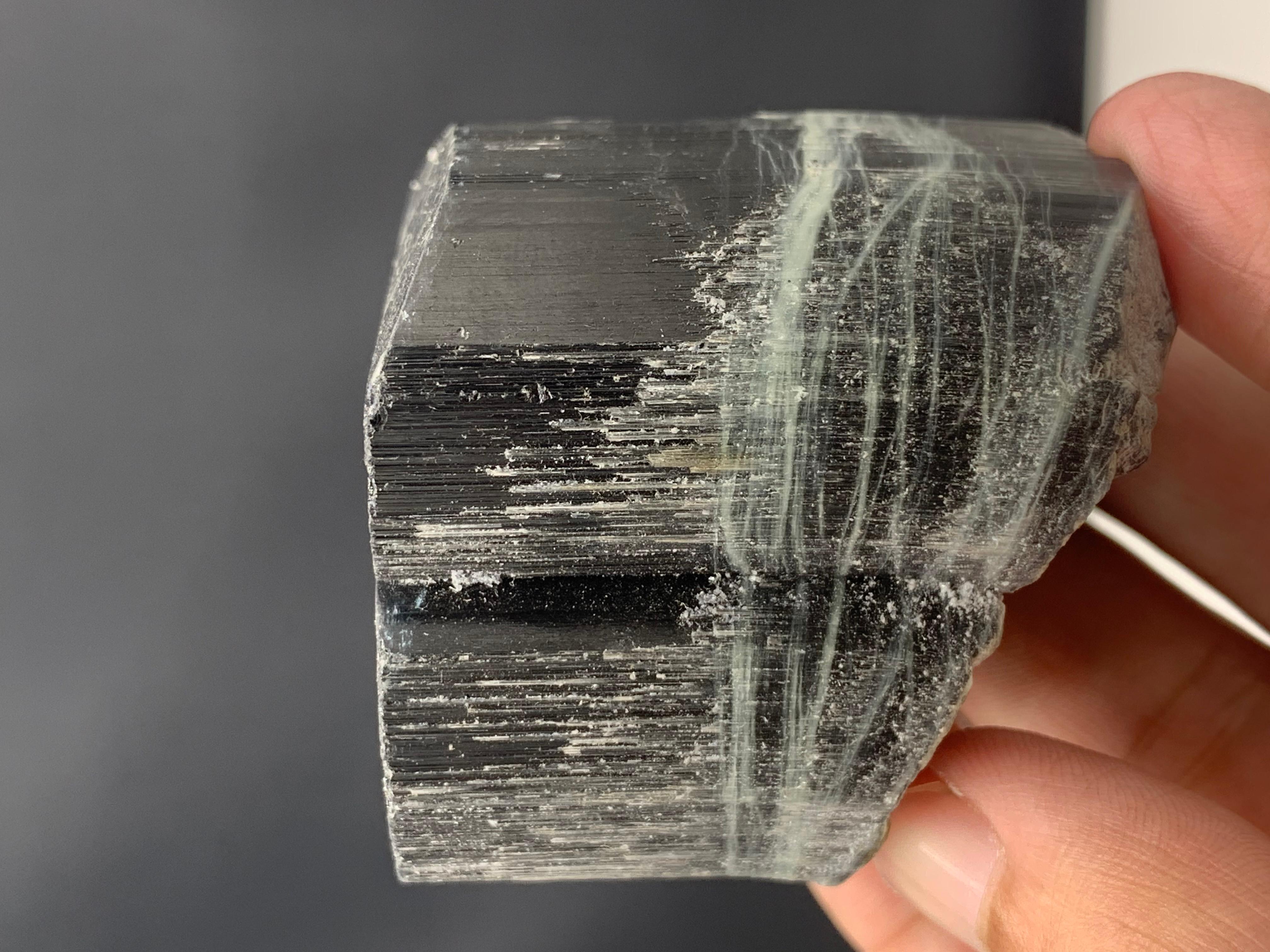 255.07 Gram Beautiful Black Tourmaline Crystal From Afghanistan  For Sale 6