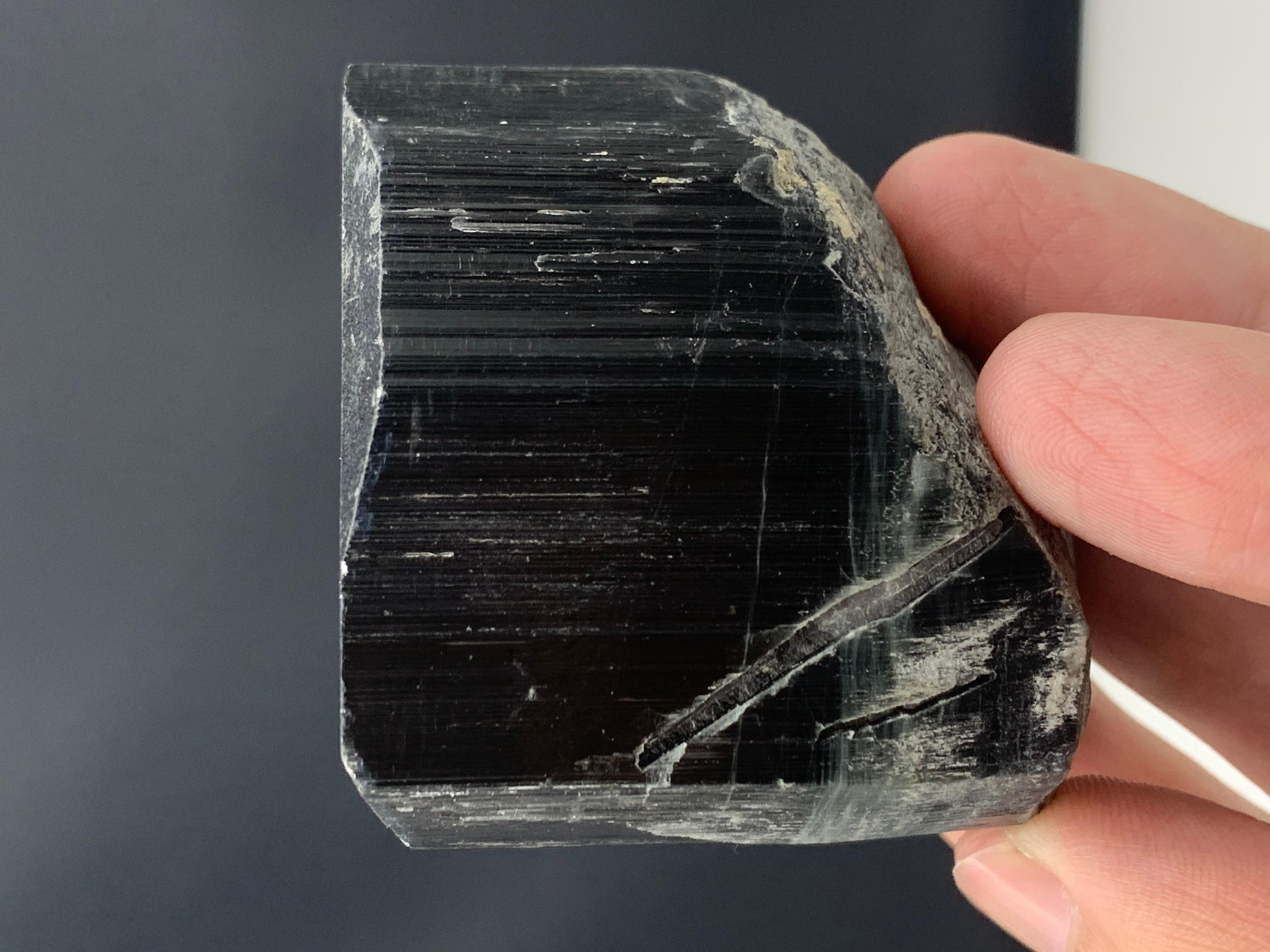 255.07 Gram Beautiful Black Tourmaline Crystal From Afghanistan  For Sale 11